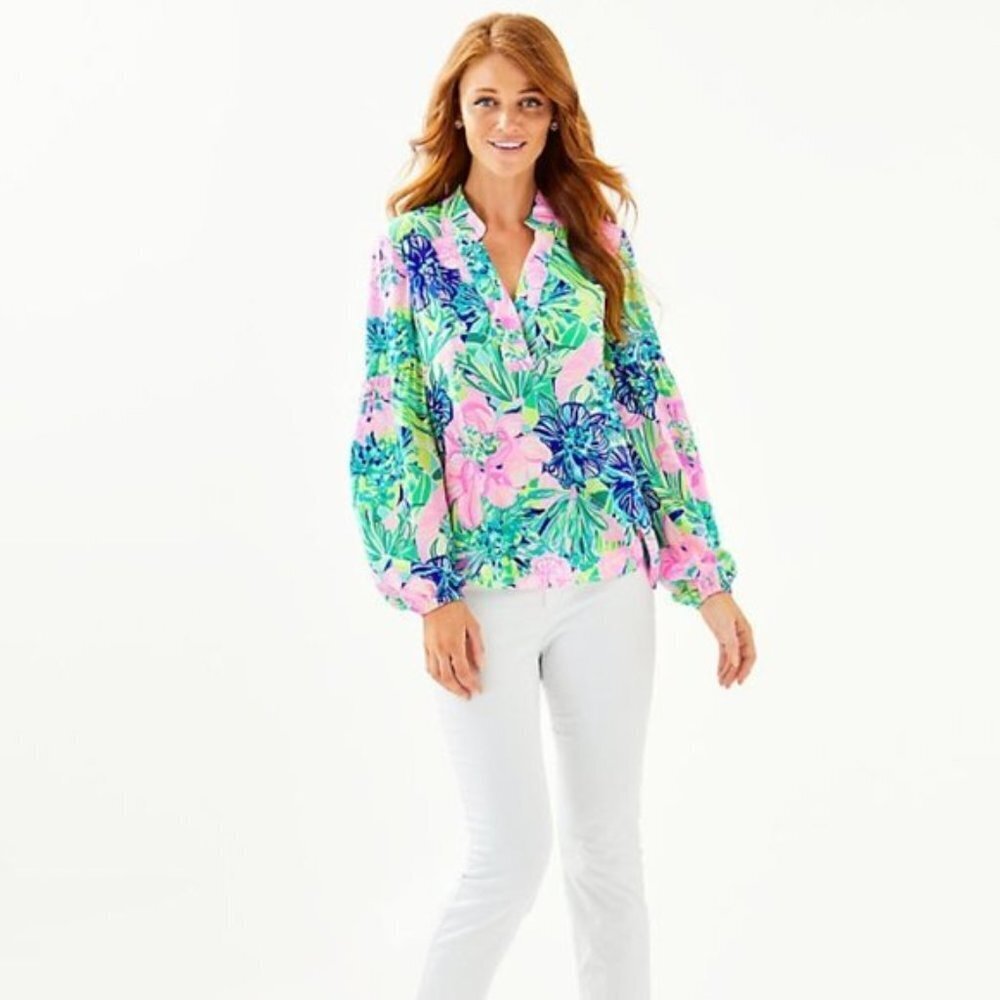 NWT Lilly Pulitzer Shea Silk Tunic Top XS